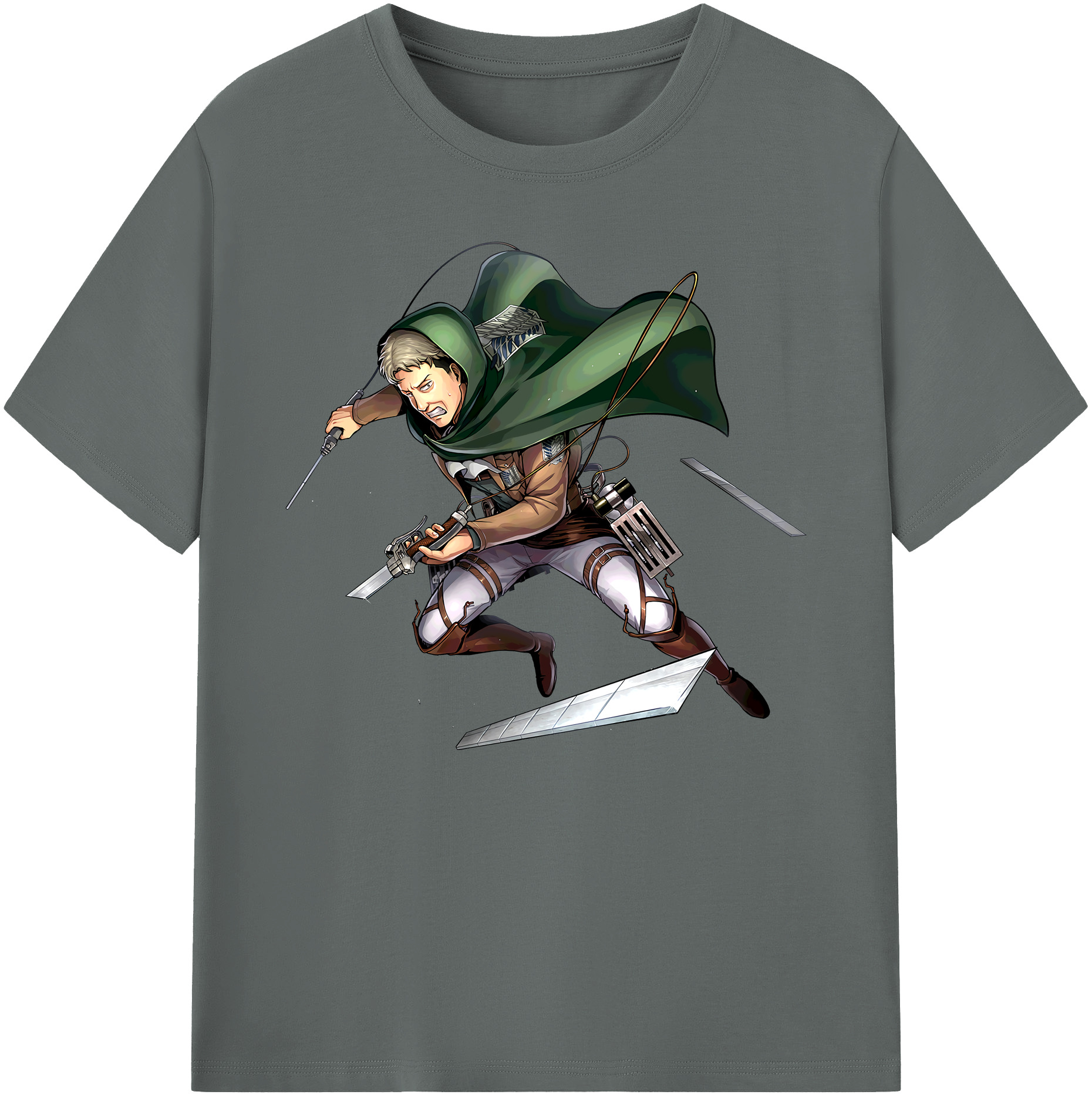 （画像用） 進撃の巨人 Attack on Titan 綿100％ メンズ半袖Tシャツ｜肌触りやわらか＆通気性